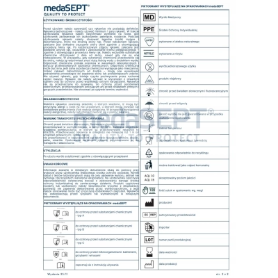 Rękawiczki Nitrylowe ochronne MEDASEPT Rozmiar XS 100 szt. RÓŻOWE magenta