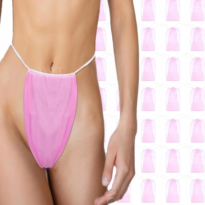 Stringi Majtki Jednorazowe kosmetyczne damskie do Masażu depilacji 100 szt