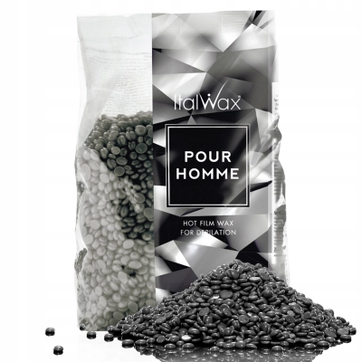 ITALWAX Pour HOMME męski 1kg wosk TWARDY w dropsach do depilacji WŁOSKI
