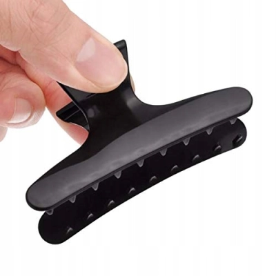 Klamerki klipsy spinki do włosów fryzjerskie plastikowe MOTYLKI 12 sztuk