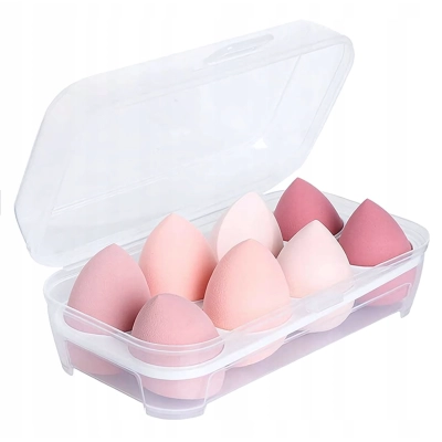 Zestaw gąbeczek gąbki do makijażu podkładu fluidu 8 sztuk w opakowaniu