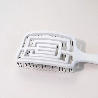 SZCZOTKA do rozczesywania CZESANIA każdego rodzaju włosów BIAŁA lekka