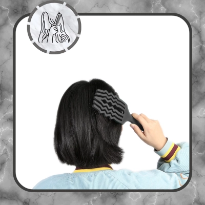 SZCZOTKA do rozczesywania CZESANIA włosów SZARA stylowa LEKKA z otworami