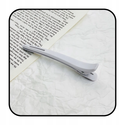 SPINKI klipsy klamerki do włosów fryzjerskie SOLIDNE mocne 6szt BIAŁE