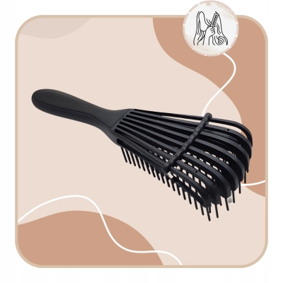 Szczotka do CZESANIA włosów profilowana wygodna CZARNA rozkładana lekka