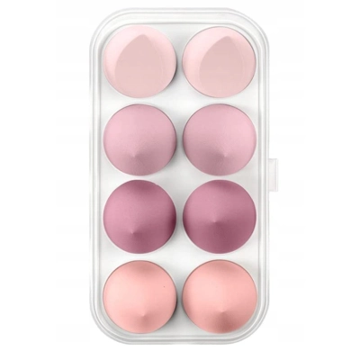 Zestaw gąbeczek gąbki do makijażu podkładu fluidu 8 sztuk w opakowaniu