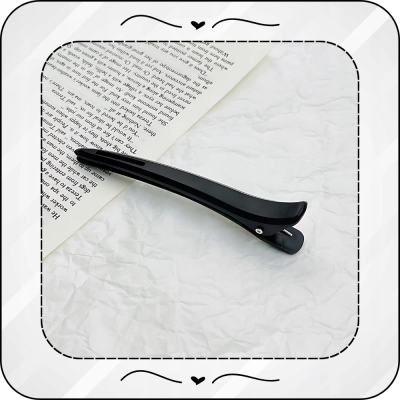 SPINKI klipsy klamerki do włosów fryzjerskie SOLIDNE mocne 6szt CZARNE