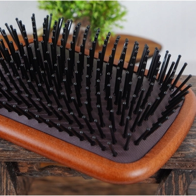 SZCZOTKA do czesania włosów BAMBUSOWA profesjonalna lekka do masażu głowy