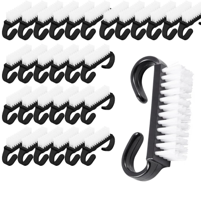 50x SZCZOTECZKA do pyłu paznokci zestaw CZARNE