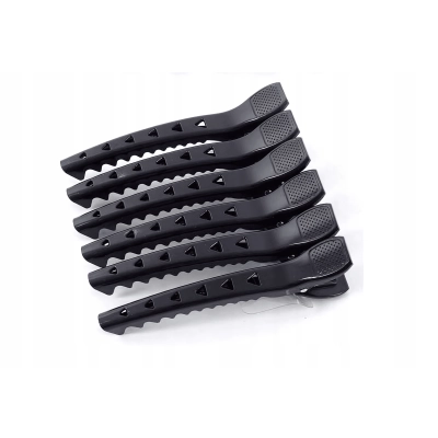 Klipsy spinki KLAMRY z ząbkami do separacji włosów fryzjerskie 6 sztuk