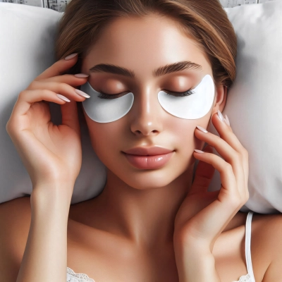 SILIKONOWE Płatki pod oczy BIAŁE 2szt WIELORAZOWE wielokrotnego użytku