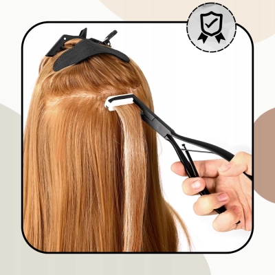 SZCZYPCE cążki do PRZEDŁUŻANIA włosów pasemek PROFESJONALNE solidne