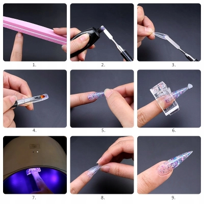 Tipsy Dual Formy do Poly Gelu 120 sztuk Balerina