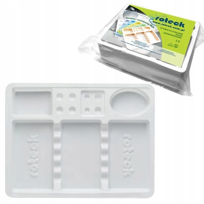 TACKI STOMATOLOGICZNE jednorazowe DENTYSTYCZNE BIAŁE 100 sztuk ROTECK