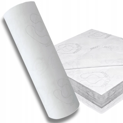 Dywaniki jednorazowe do solarium pedicure stopy 40x40cm w rolce 100 sztuk