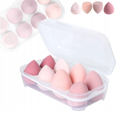 Zestaw gąbeczek gąbki do makijażu podkładu fluidu 8 sztuk w opakowaniu