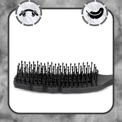 SZCZOTKA do rozczesywania CZESANIA włosów SZARA stylowa LEKKA z otworami