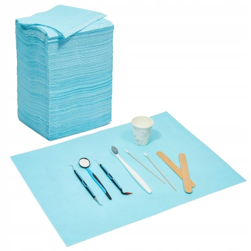 SERWETY podkłady PODFOLIOWANE jednorazowe do manicure 125 sztuk 33x45 OVEE