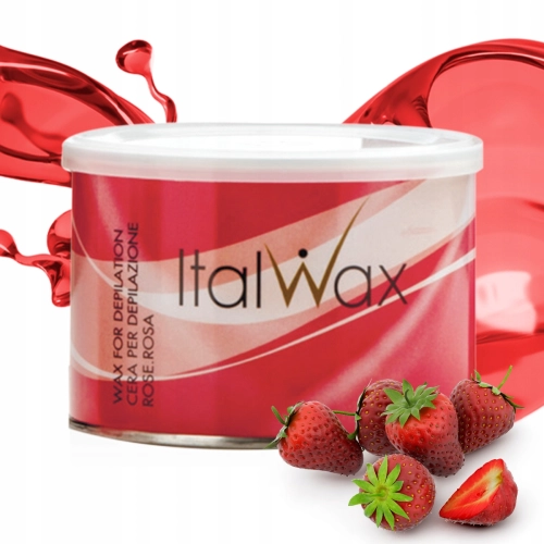 ITALWAX Wosk WŁOSKI do depilacji w puszce 400ml STRAWBERRY truskawka