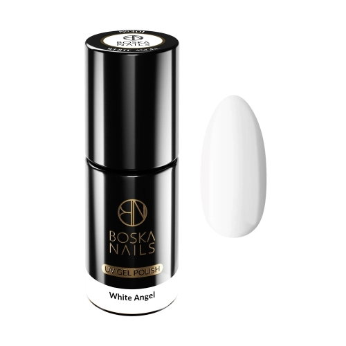 Boska Nails Lakier Hybrydowy 6 ml White Angel 301 Biały mocna pigmentacja