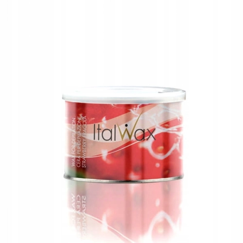 ITALWAX Wosk WŁOSKI do depilacji w puszce 400ml STRAWBERRY truskawka